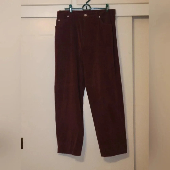 Vintage Solutions Casual Wear Stretch Women's Pants Slacks Rust Burgundy size 14 - Picture 3 of 12
